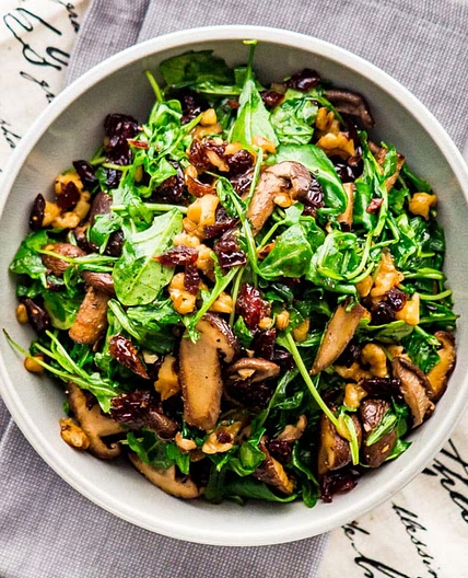 Mushroom Arugula Warm Salad