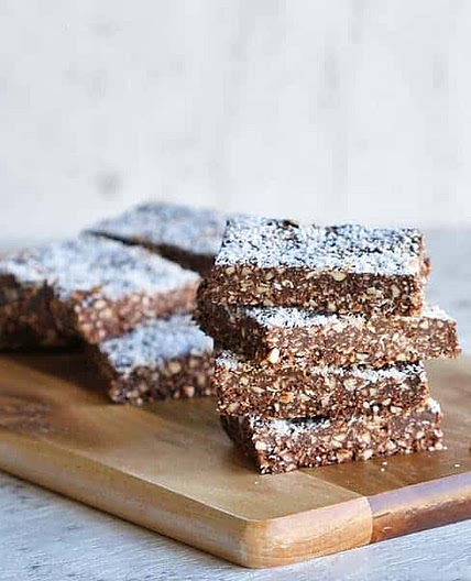 Healthy Chocolate Coconut Slice