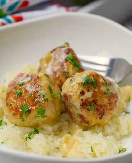 Cajun Chicken Meatballs in Cajun Cream Sauce