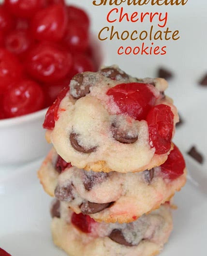 Shortbread Cherry Chocolate Cookies Recipe