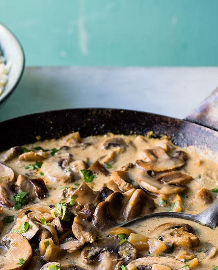 Mushroom stroganoff