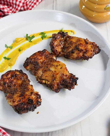 Air Fryer Boneless Chicken Thighs with Honey Mustard