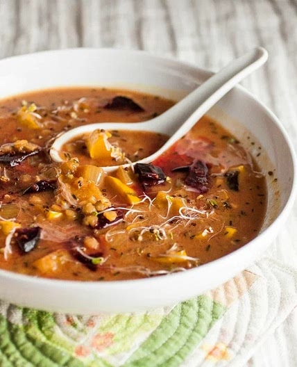 Spiced Lentil Soup with Roasted Beets & Delicata Squash — Produce On Parade