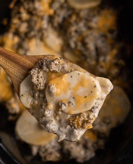 Crock Pot Hamburger Potato Casserole Recipe