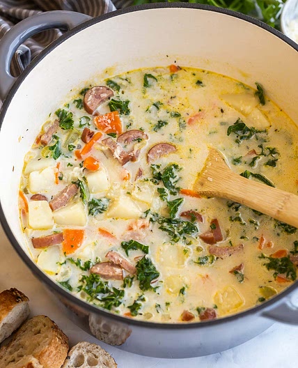 Sausage Potato Soup with Kale