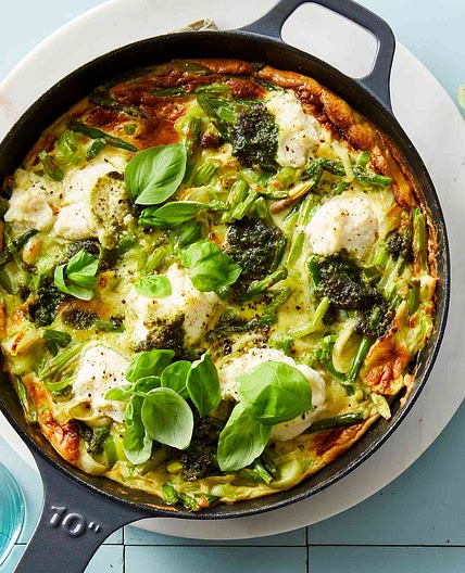 Frittata with Asparagus, Leek & Ricotta