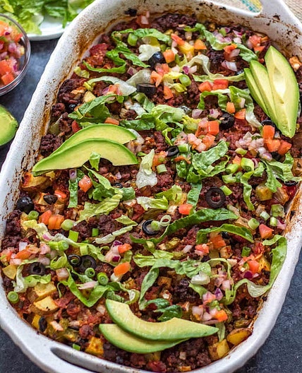 Easy Taco Casserole: Whole30, Paleo, Gluten-Free