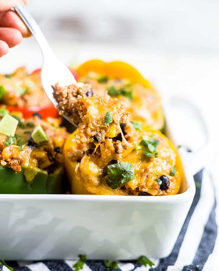Turkey Taco Stuffed Peppers