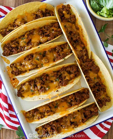 Cheesy Oven Baked Tacos