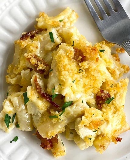 Low FODMAP Chicken & Bacon Ranch Mac and Cheese