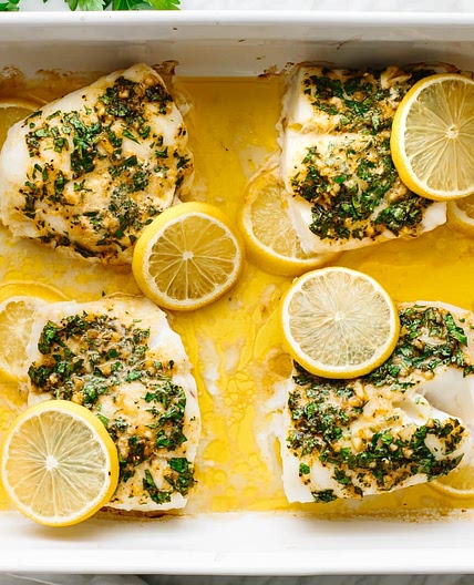 Garlic Herb Baked Cod