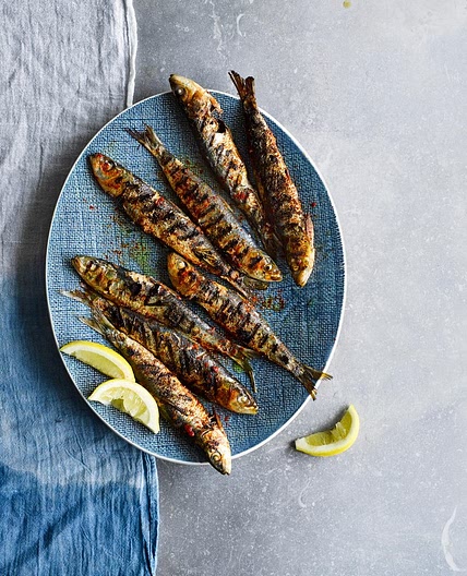 Grilled Portuguese sardines