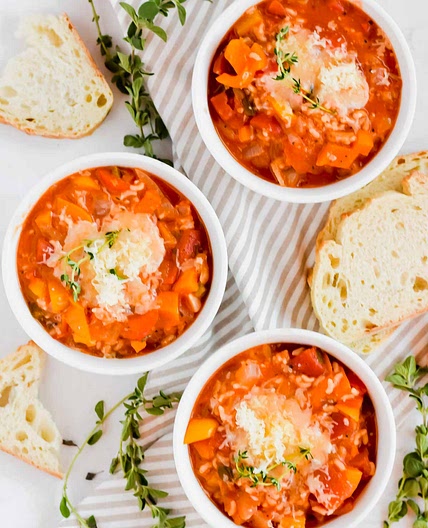 Vegetarian Stuffed Pepper Soup
