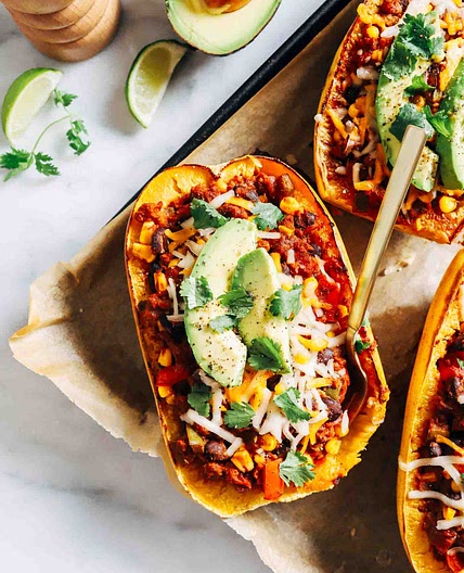 Spaghetti Squash Burrito Bowls