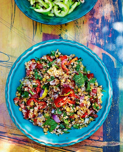 Bulgur & lentil salad