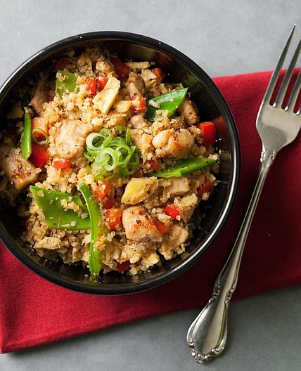 Cauliflower Chicken Fried "Rice"