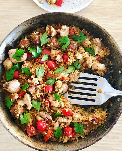 Cauliflower Rice Paella