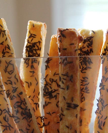 Cheese Sticks With Caraway Seed