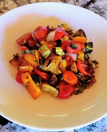 Roasted ratatouille vegetables