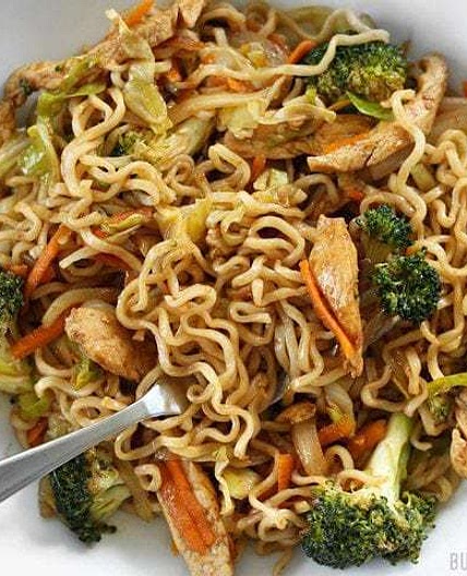 Homemade Chicken Yakisoba