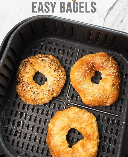 Easy 3-Ingredient AIR FRYER Homemade Bagels