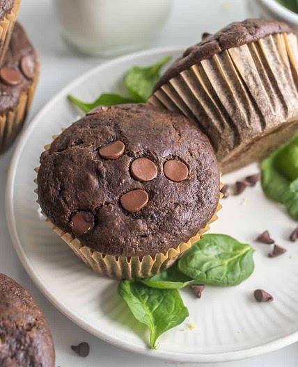 Green Smoothie Chocolate Muffins