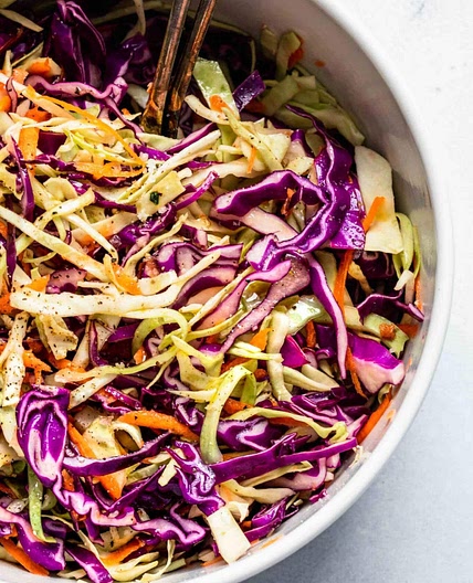 Red Cabbage Coleslaw (No Mayo)