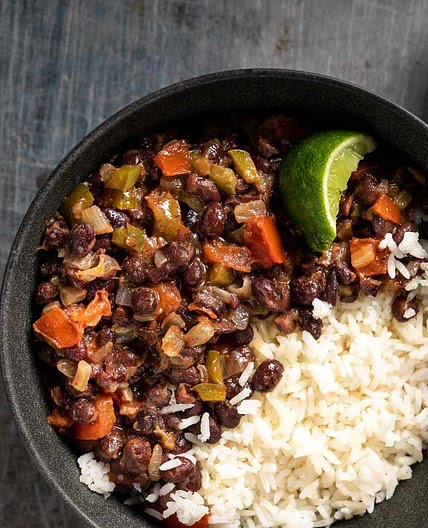 Basic Vegetarian Black Beans and Rice