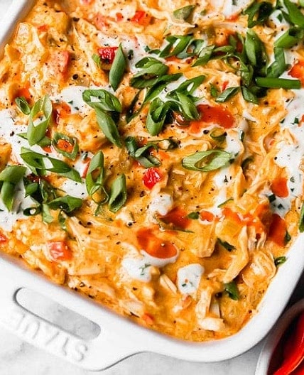Crockpot Buffalo Chicken Dip (Dairy-free)