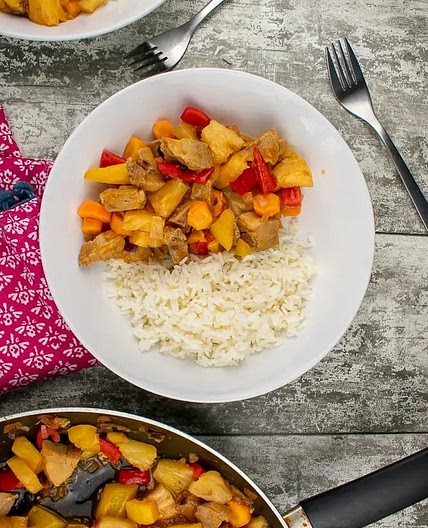 Leftover Roast Pork with Sweet and Sour Sauce