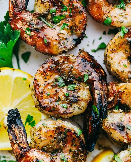 THEE BEST Grilled Shrimp