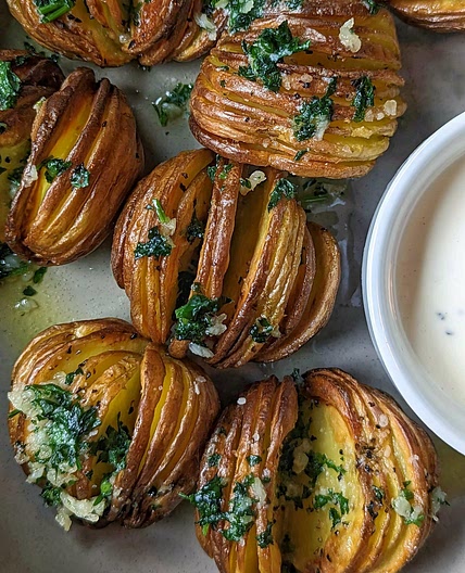 Air Fryer Hasselback Potatoes