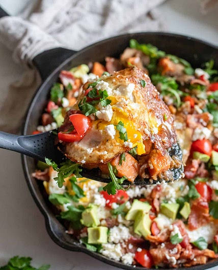 Vegetable Hash Recipe in a Cast Iron Skillet
