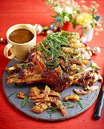 Roast pork leg