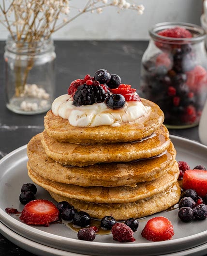 The BEST Oat Flour Pancakes