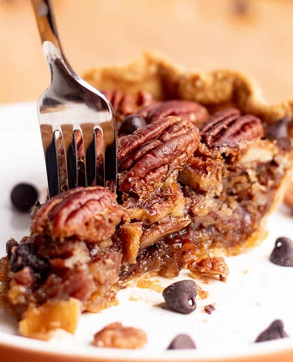 Chocolate Chip Pecan Pie Recipe - Easy Holiday Pie