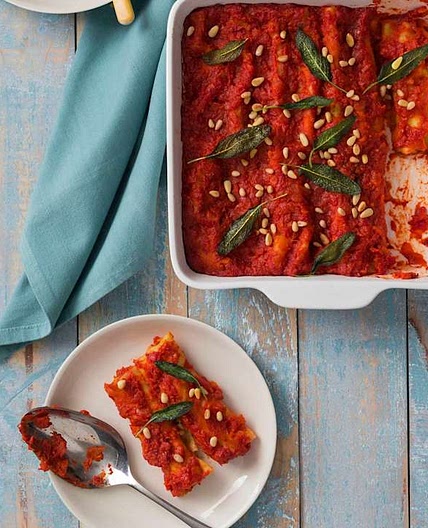 Pumpkin and ricotta cannelloni (Skinnymixers)