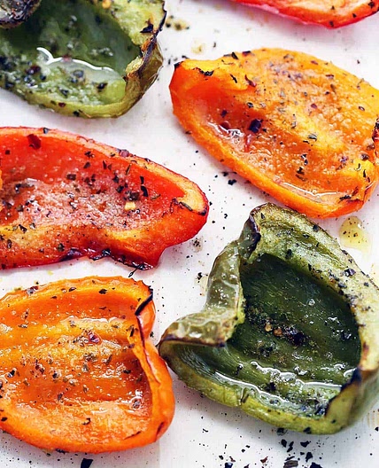 Roasted Bell Peppers with Olive Oil