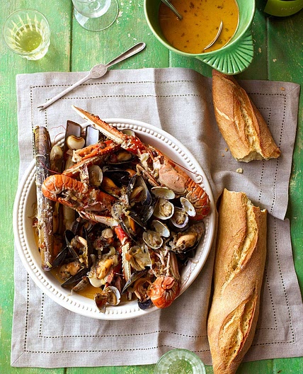 Shellfish & cider stew