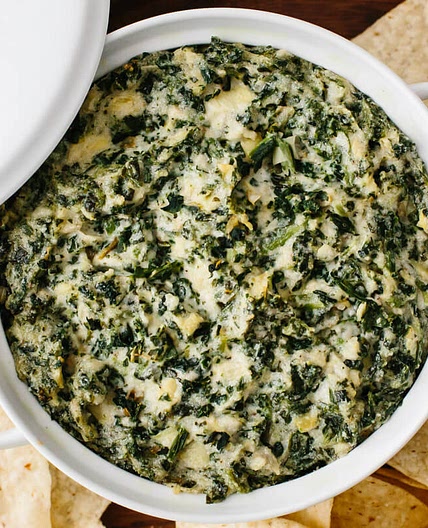 Healthy Spinach Artichoke Dip (vegan, dairy-free)