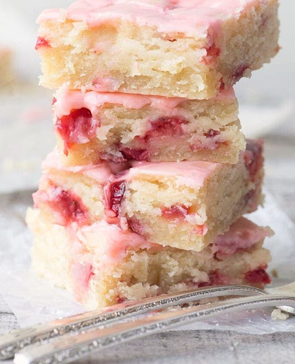 Strawberry Lemon Blondies