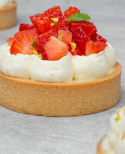 Mini Strawberry Custard Tarts