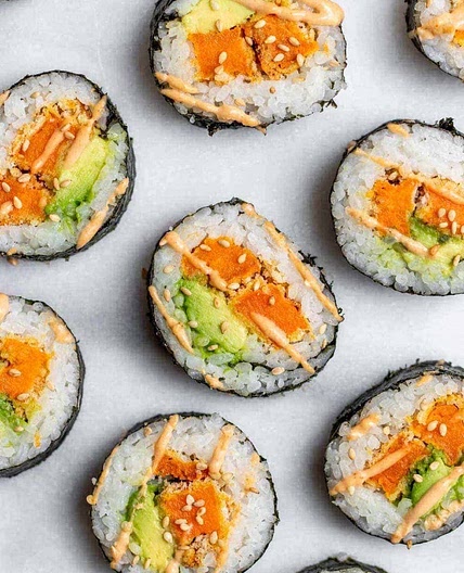 Vegetarian Sweet Potato Sushi Roll