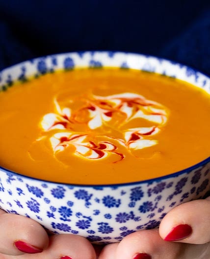 Roasted Thai Carrot and Sweet Potato Soup