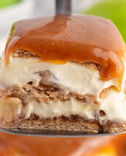 Caramel Apple Eclair Cake