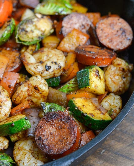 Cajun Shrimp and Sausage Skillet