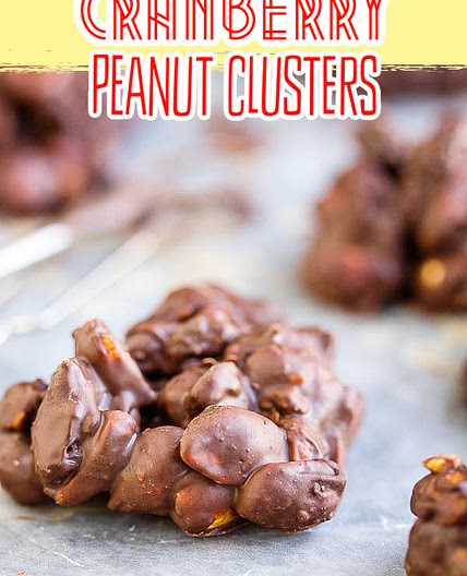 CHOCOLATE PEANUT AND DRIED CRANBERRY CLUSTERS