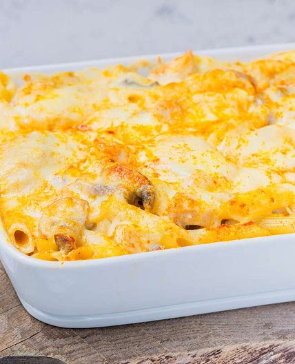 Chicken, Cheese, and Penne Pasta Bake