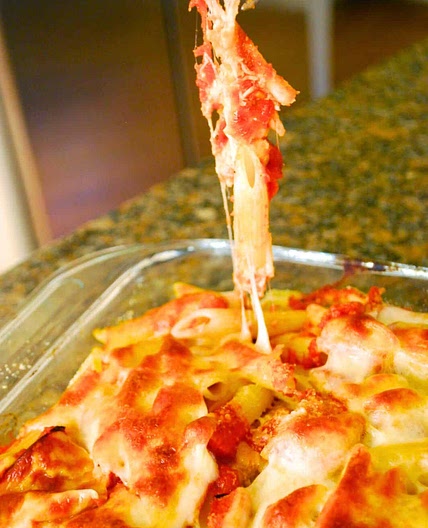 Three Cheese Pasta and Chicken Bake