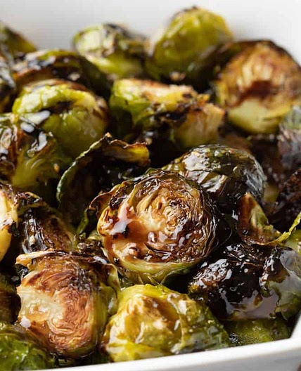 Roasted Brussel Sprouts with Balsamic Glaze